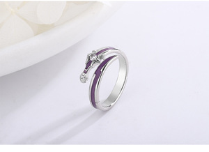 Bagues <span class=keywords><strong>de</strong></span> mariage et <span class=keywords><strong>de</strong></span> fête en argent sterling 925, design rétro simple, sertissage pavé <span class=keywords><strong>de</strong></span> zircon, ajustables et flexibles pour hommes et femmes - Product Image 5