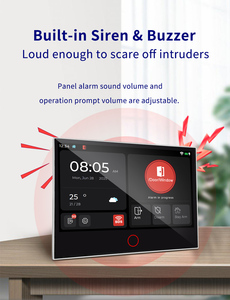 Système d'alarme de sécurité sans fil 4G WIFI GSM intelligent Tuya avec écran tactile de 7 pouces, détecteur de fumée ABS, caméra extérieure, sirène stroboscopique - Product Image 5