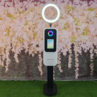 Machine Photobooth avec Imprimante Intégrée, Éclairage Photo, Compatible Appareil Photo Reflex Numérique et iPad, Fournitures de Fête