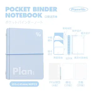 Ready to ship girl mini hardcover notebook budget binder a7 pocket refillable planner journal