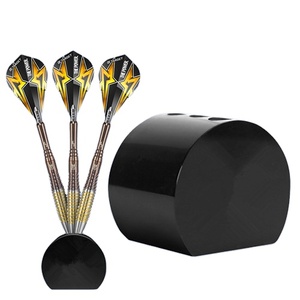 LS perspex acrílico <span class=keywords><strong>3</strong></span> dardos cubo 80mm <span class=keywords><strong>x</strong></span> 31mm <span class=keywords><strong>x</strong></span> 30mm Base de exhibición de dardos acrílico negro logotipo personalizado impresión compatible - Product Image 4