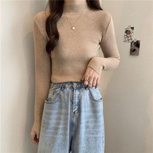 Suéter Maxfree de cuello alto, casual, de manga larga, ajustado, tejido, tipo jersey. - Product Image 3