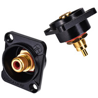 ROXTONE Lotus/RCA Prise jack femelle professionnelle de type D à montage sur panneau pour consoles de mixage et amplificateurs (RF2D-NF2D-B-WTRF2D-N-WT)