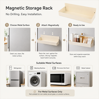 Étagère de rangement magnétique polyvalente en acier inoxydable, panier de réfrigérateur robuste pour l'organisation de la cuisine