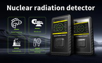PULITONG Geiger Counter Detektor Radiasi Nuklir Dosimeter Radiasi dengan Layar LCD dengan 3 Mode Alarm