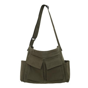 New Industrial Style Large Capacity <b>Canvas</b> <b>Crossbody</b> <b>Bags</b> Popular Multi-functional Messenger <b>Bag</b> Tote <b>Bag</b> for Teenage Girls - Product Image 6