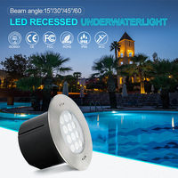 Lumière extérieure de pont LED RVB Ip68 puissance d'entrée élevée 18W/24W lumière enterrée par étape encastrée catégorie lumières souterraines