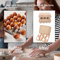 Boîte à œufs personnalisée 3x4, réutilisable, vide, en pâte de papier naturelle, biodégradable, pour 12 œufs, emballage pour ferme avicole