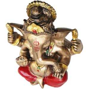 PARIJAT HANDICRAFT Traditional Resin Ganpati Idol Lord Ganesha Statue for <b>Car</b> Dashboard Home Decor Office Statue Showpieces - Product Image 4