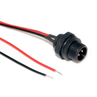 Connecteur M12 2 broches 3 broches mâle-femelle à montage sur panneau, étanche IP67, avec câble pour équipement d'automatisation extérieur