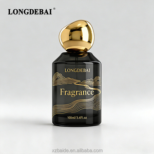 Botella de Perfume de Vidrio Vacía Personalizada, 50ml 30ml 100ml, con Cierre a Presión, Negra, de Lujo, con Caja de Regalo - Product Image 3