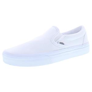 Chaussures de skate Vans Classic Slip On en toile blanche - Product Image 1