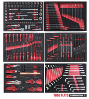 Armoire à outils mobile 2026 à 7 tiroirs en acier laminé à froid, verrouillable, 6 jeux d'outils, capacité de charge 300 kg, pour atelier de réparation automobile, noir et rouge