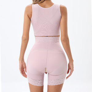 Shorts de garçon en dentelle respirants pour femmes avec rembourrage en éponge Body Shaper Hip Enhancer Control Panties - Product Image 2