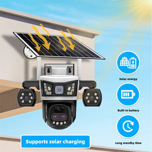 Caméra solaire à 3 objectifs avec vision nocturne, 6MP, batterie 8000mAh, caméra de sécurité sans fil extérieure PTZ - Product Image 3