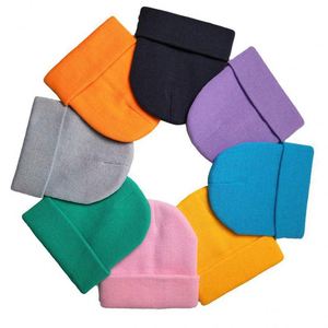 Autumn Winter Solid Color, Baby Knitted <b>Hats</b> Kids Girls Boys Beanies Caps Warm Soft Casual <b>Hats</b> for Children/ - Product Image 6