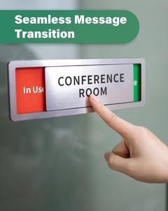 Señales de puerta de oficina para sala de conferencias, no molestar para oficina en casa, Conferencia de bienestar, letrero de puerta corredera de privacidad ocupada vacante - Product Image 3