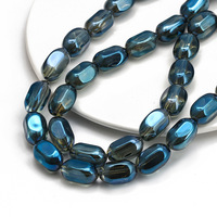 Pendentif à breloque forme irrégulière pour femmes, perle ample en verre de cristal 12x16mm, bricolage, fabrication de bijoux, boucles d'oreilles, accessoires