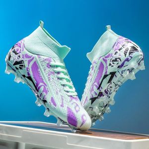 รองเท้าฟุตบอลหุ้มข้อสูงสำหรับผู้ชาย รองเท้าฝึกซ้อมกีฬา รองเท้าฟุตบอลแบบมีปุ่มยาวสำหรับเล่นกลางแจ้ง รองเท้าฟุตบอลสำหรับเล่นในร่มสำหรับนักเรียน - Product Image 1