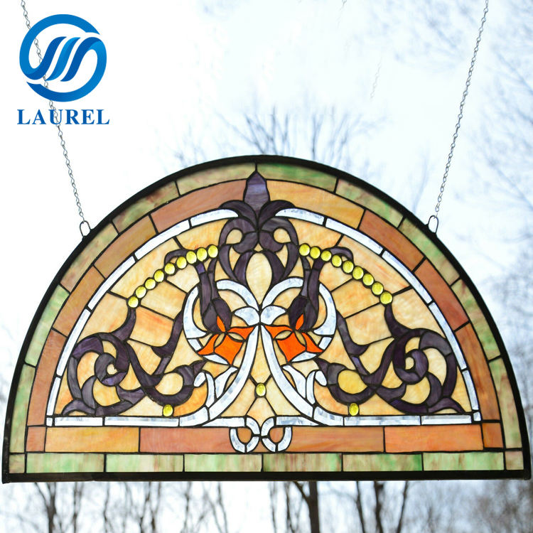 新デザイン傾斜ハーフラウンドステンドグラスパネル| Alibaba.com