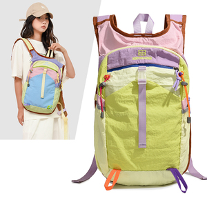 <span class=keywords><strong>Extérieur</strong></span> <span class=keywords><strong>Niche</strong></span> Conception Femmes Portable Nylon Sac À Dos Contraste Couleur Dames Voyage Haute Capacité Fitness Cyclisme Femme Sac À Dos - Product Image 2