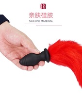 Vibrateur anal électrique portable en silicone avec télécommande, 10 vitesses, en forme de queue de renard, pour femmes et couples - Vente en gros