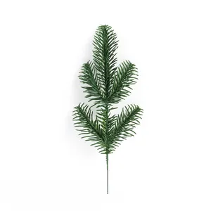 10pc/lot Artificial Pine Branches Green Plants Fake Pine Needles DIY Accessories for Garland Wreath Christmas Home Garden Decor