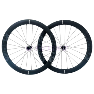 Roue de vélo de route en carbone OEM <span class=keywords><strong>Cliner</strong></span> à frein à disque 700c, hauteur 50mm, 24 trous de rayons, largeur interne 20mm, légère, compatible tubeless, finition UD mate - Product Image 6