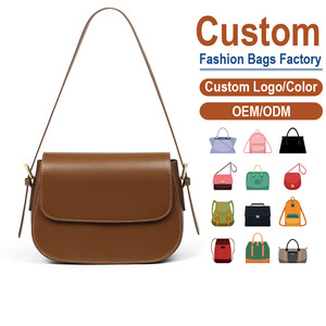 Bolso bandolera vintage de cuero serraje con acabado liso marrón y cremallera |   Capacidad de 5L Ecológico |   Clásico Atemporal Directo de Fábrica - Product Image 1