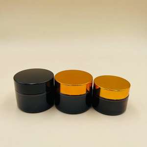 Etiqueta con LOGOTIPO de Color Personalizado, 10g, 20G, 30g, 50g, vidrio de soda y cal, tapa hueca de bambú, ámbar, <span class=keywords><strong>exfoliante</strong></span> transparente, tarro de crema para el cuidado de la piel del cuerpo y la cara - Product Image 1