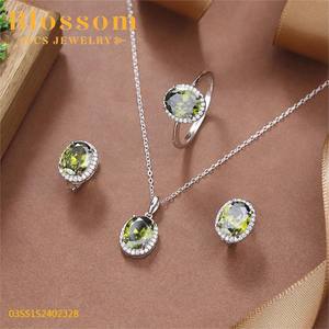 חולצות פריחת תכשיטים סיטונאית שרשרת אבני חן בהתאמה אישית שרשרת 925 כסף זירקוניה יוקרתי נשים יוקרה - Product Image 5