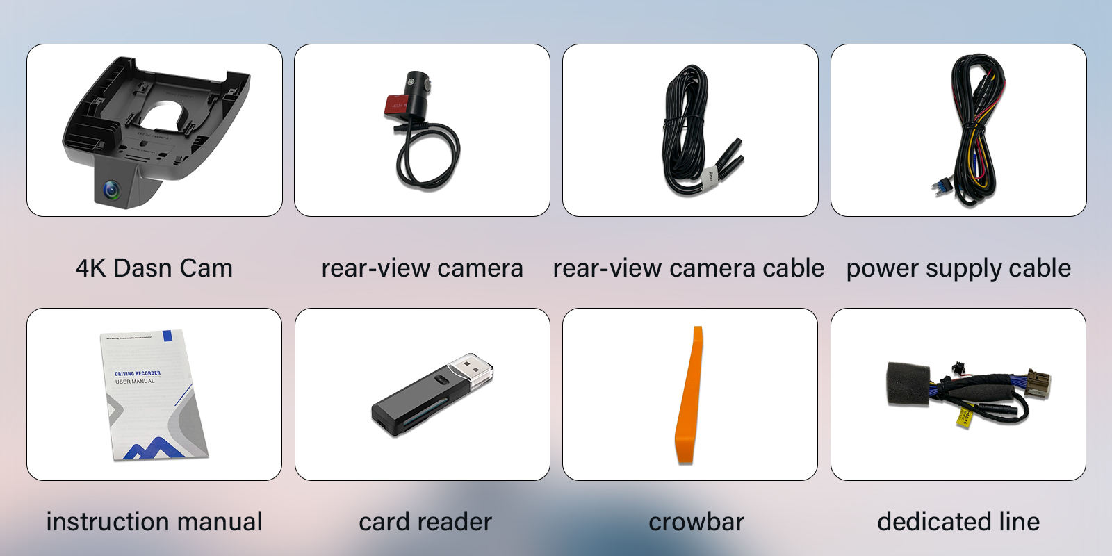 front camera+1080P rear camera