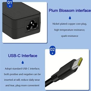 อะแดปเตอร์แปลงไฟแบบ Universal สำหรับแล็ปท็อป Dell Lenovo รุ่นใหม่ล่าสุด แบบ Type C 45w 65w Usb C ราคาโรงงาน - Product Image 6