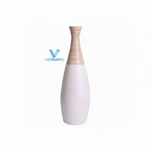 2025 meilleure Collection filé bambou moderne verre Vases en gros sol Vase pour la maison chambre meubles bon prix du Vietnam - Product Image 1