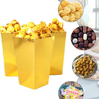 Boîtes à popcorn brillantes jetables en gros et boîtes d'emballage alimentaire pour nuggets de poulet et frites pour les cinémas et les parcs d'attractions
