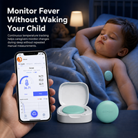 Thermomètre Bluetooth portable OEM pour bébé, surveillance continue de la température, alarme de fièvre via application, thermomètre médical intelligent axillaire
