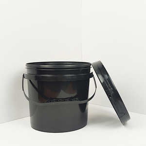 Không thấm nước bán buôn ít tùy chỉnh in dày 5L xô Xô tròn nhựa đen - Product Image 3