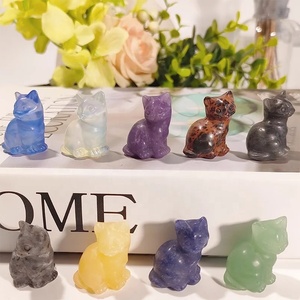 Factory Cheap Price Wholesale Natural <strong>Crystal</strong> Carvings Cat Figurine <strong>Crystal</strong> <strong>Animal</strong> for Home Decoration - Product Image 4