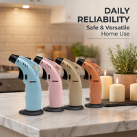 PQ17 Chine – Allume-gaz torche à flamme puissante grande capacité pour cuisine, barbecue, avec ouvre-bouteille en plastique, idéal pour les femmes au foyer