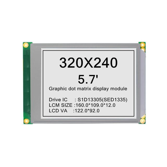 5.7 LCD Blue Grey Graphics Lcd Display Module 320x240 Resolution Driver IC S1D13305 Interface 26PIN Parallel