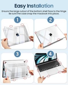 Coque rigide transparente en plastique <span class=keywords><strong>pour</strong></span> ordinateur portable Macbook Neo 13 Air 13.6 15 15.3 Pro 14 14.2 16 Neo M5 M4 M3 M2 M1 - Product Image 6
