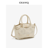 Sacs messagers pour femmes avec broderie rétro, boucle en métal, sacs de créateurs, sacs seau avec petite pochette assortie