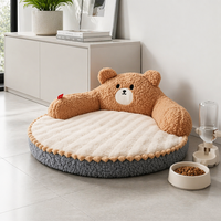 Lit pour animaux de compagnie en forme d'ours mignon pour chats et petits chiens, toutes saisons, doux et moelleux, nid pour chien, tapis de couchage pour chaton, vente en gros