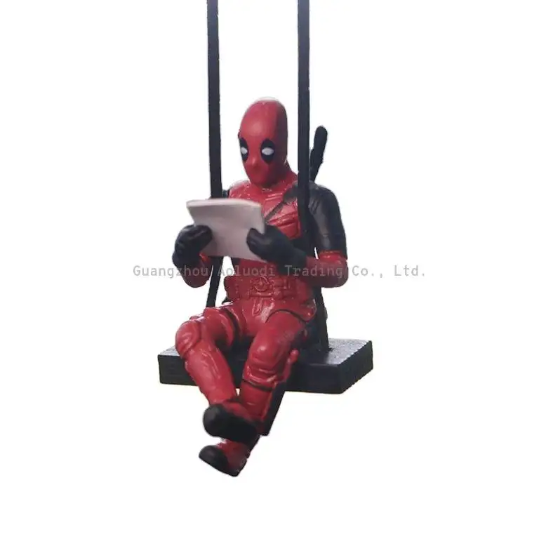 Criativo Carro Espelho Retrovisor Pingente Bonito Livro De Leitura Deadpool Pingente Auto Hanger Funny Car Winging Interior Acessórios