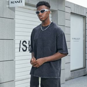 เสื้อยืดวินเทจสำหรับผู้ชายเสื้อยืดโอเวอร์ไซส์ผ้าฝ้ายโอเวอร์ไซส์ลายกรดซักได้ออกแบบได้ตามต้องการ - Product Image 2