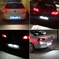 Luz LED para Matrícula de Coche para Golf MK4 MK5 MK6 Passat Polo CC Eos Sin Error 18SMD 12V 6500k Blanco Accesorios para Auto Lámpara