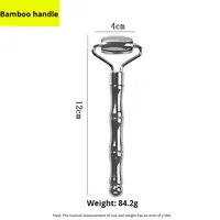 Bâton de beauté à tête unique en métal en acier inoxydable rouleau masseur outil pour les yeux Instrument de grattage méridien tirant bâton lifting du visage