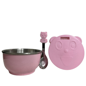 Bol pour enfants de maternelle en acier inoxydable 304, vaisselle isolante tricolore pour bébé, bols isothermes - Product Image 5