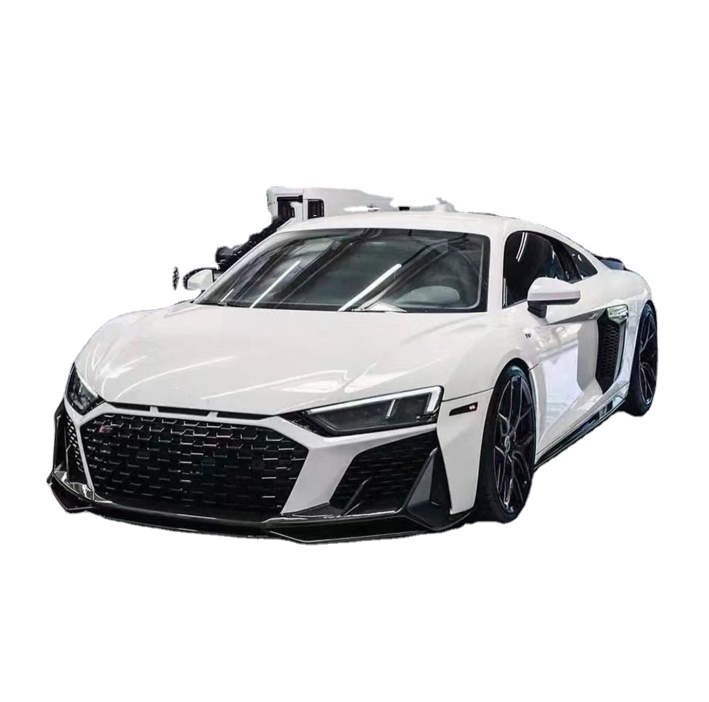 アウディR8ボディキット用R8旧モデルアップグレード2022スタイルフロントおよびリアバンパーR8アップグレードカプリストスタイルカーボンファイバーボディキット