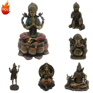 Custom temple decoration religious scupture life size Indian resin goddesses idols tapestry ganesh sivan hindu gods statues